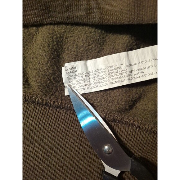 Marc Ecko Cut & Sew Mens XL Military-Like 1/4 Button Green Pullover Sweater - Picture 5 of 7